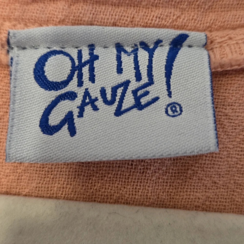 Oh My Gauze Cotton Peach Tunic Top Peach Boho Xl - Picture 4 of 5